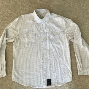 Very Soft like new White and Tan Casual Button Down Men’s